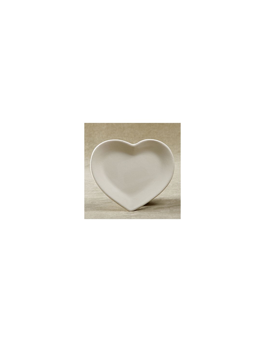 Piatto piccolo cuore ceramica bianco 17x15,5x2 cm ( 03-0075)